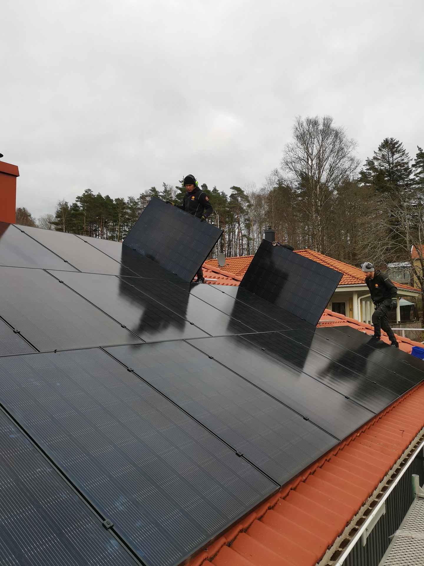närbild på våra solceller
