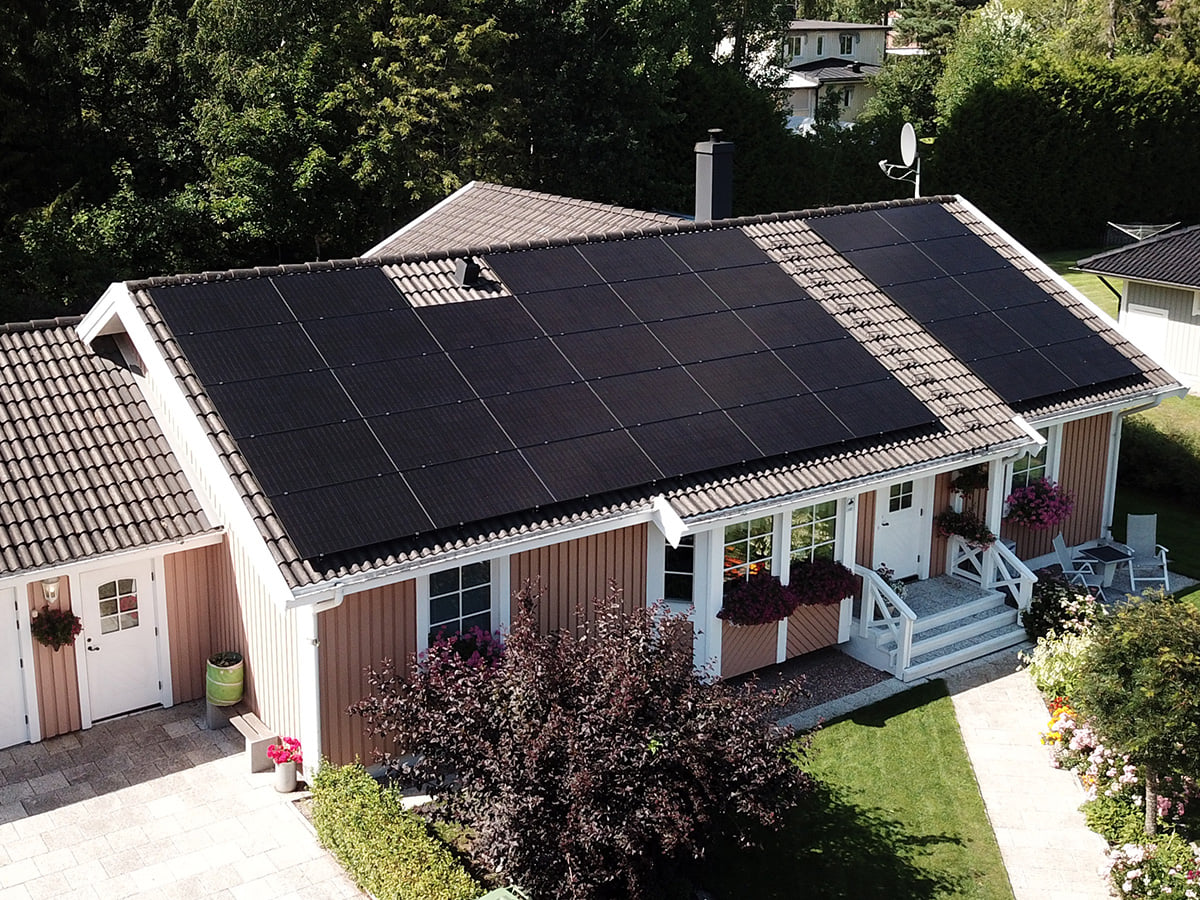 solceller på äldre villa